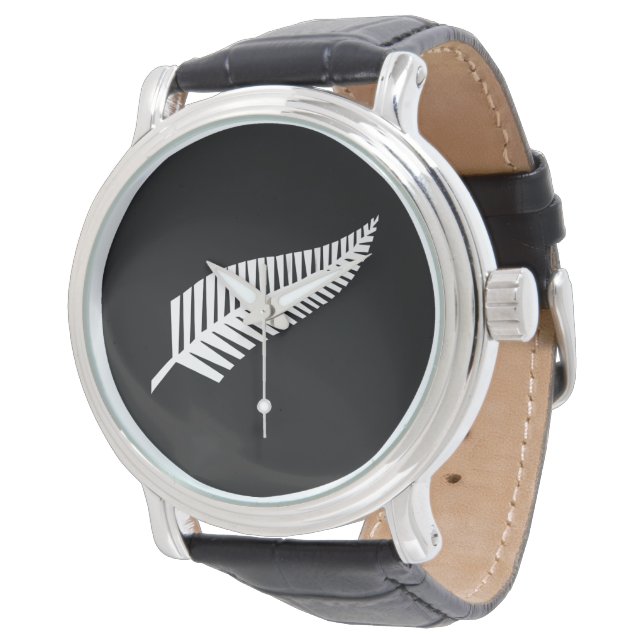Zilvervaren vlag (NZ) Horloge (Gekanteld)