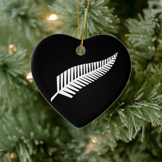 Zilvervaren vlag (NZ) Keramisch Ornament (Boom)