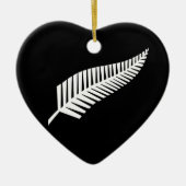 Zilvervaren vlag (NZ) Keramisch Ornament (Voorkant)