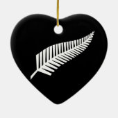 Zilvervaren vlag (NZ) Keramisch Ornament (Achterkant)
