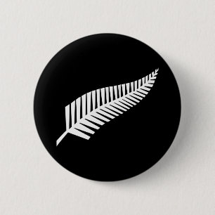 Zilvervaren vlag (NZ) Ronde Button 5,7 Cm