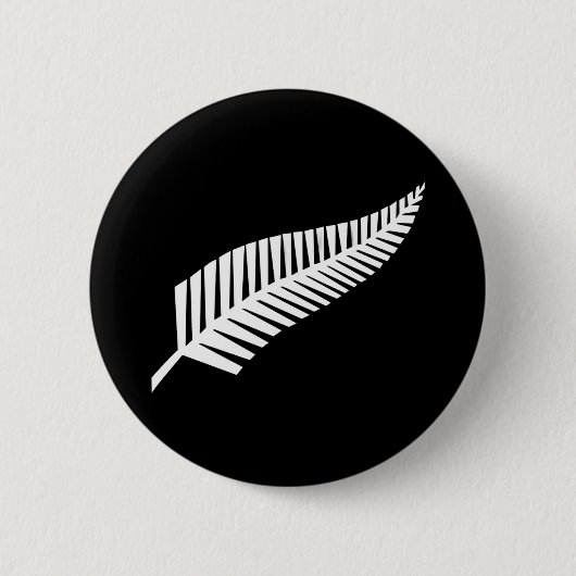 Zilvervaren vlag (NZ) Ronde Button 5,7 Cm (Voorkant)