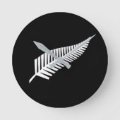 Zilvervaren vlag (NZ) Ronde Klok (Voorkant)