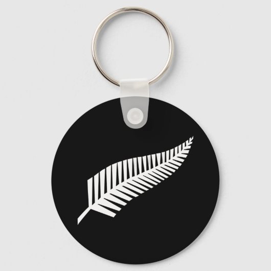 Zilvervaren vlag (NZ) Sleutelhanger (Voorkant)