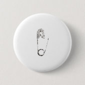 zilverveiligheidspinnen ronde button 5,7 cm (Voorkant)