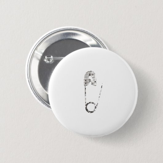 zilverveiligheidspinnen ronde button 5,7 cm (Voorkant /achterkant)