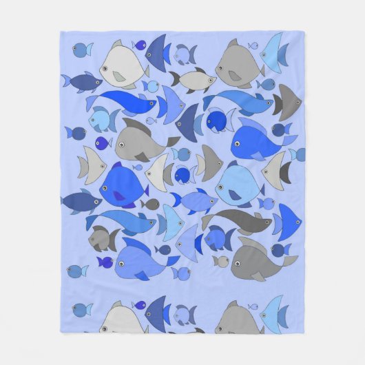 Zilvervis Fleece Deken (Voorkant)