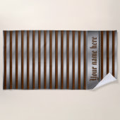 zilvervlechtjes, strepen, kleurrijk+, strandlaken (Voorkant)