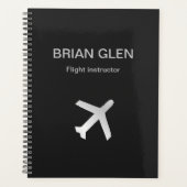 Zilvervliegvliegtuig, silhouette grijs planner (Voorkant)