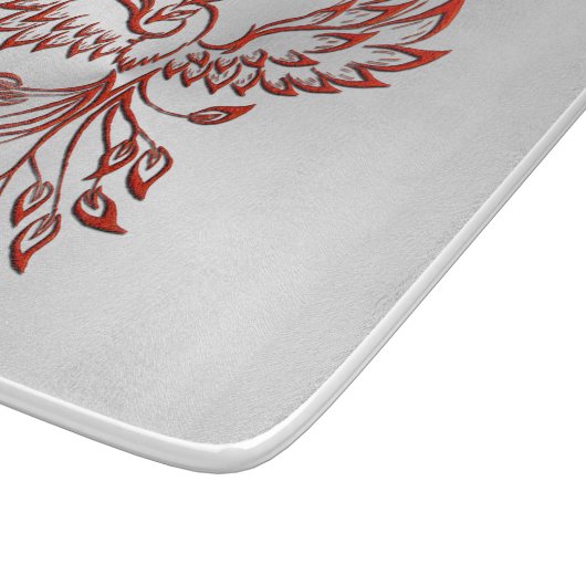 Zilvervlucht van een Phoenix Glass Snijplank (Hoek)