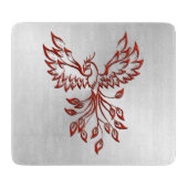 Zilvervlucht van een Phoenix Glass Snijplank (Voorkant)