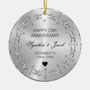 Zilvervormer met diamanten keramisch ornament