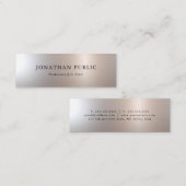 Zilvervormig ontwerp aanpassen Eenvoudige Sjabloon Mini Visitekaartje (Voorkant / Achterkant)