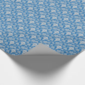 Zilvervormingen op blauwe Glitter-achtergrond Cadeaupapier (Hoek)