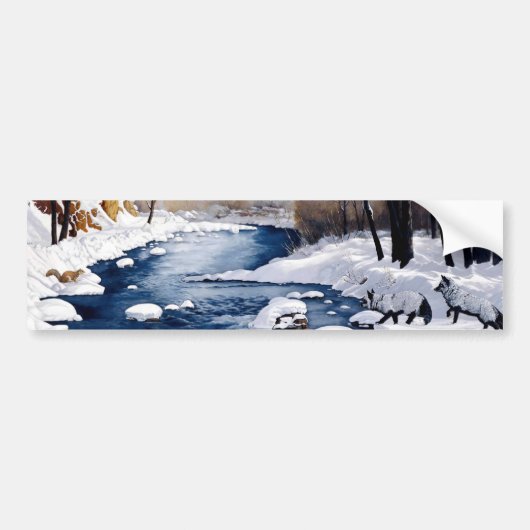 Zilvervos bumpersticker (Voorkant)