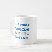 zilvervos, geweldig koffiemok (Voorkant links)