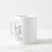 Zilvervos koffiemok (Voorkant links)