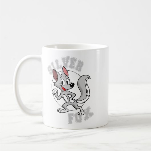 Zilvervos koffiemok (Links)