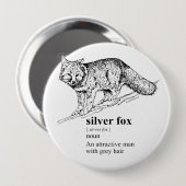 ZILVERVOS RONDE BUTTON 4,0 CM (Voorkant /achterkant)