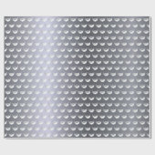 Zilvervos verjaardagsbaard mannen jongens trendy cadeaupapier (Vlak)