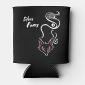 Zilvervossen Stubby Holder Blikjeskoeler (Voorkant)