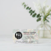 Zilverwaren Logo | Pasta Salade Achtergrond Visitekaartje (Staand voorkant)