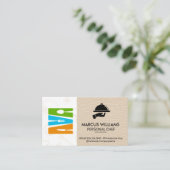 Zilverwaren logo | Restaurant Eigenaar | Leder Visitekaartje (Staand voorkant)