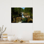 Zilverwaterval in Mount Rainier National Park Poster (Keuken)