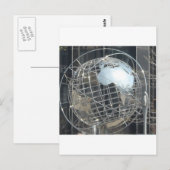 zilverwereldbol briefkaart (Voorkant / Achterkant)