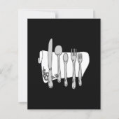 Zilverwerk Aangepaste Menukaart Flyer Sjabloon (Voorkant)