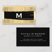 Zilverwerk Goud Geborsteld Metaal Visitekaartje (Voorkant / Achterkant)