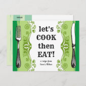 zilverwerk koken bakken recept kaart (Voorkant / Achterkant)