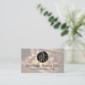 Zilverwerk Logo | Brooddeegwaren Achtergrond Visitekaartje (Staand voorkant)