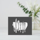 Zilverwerk Zwart Wit Art Briefkaart (Staand voorkant)