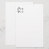 Zilverwerk Zwart Wit Art Stationery Briefpapier (Voorkant / Achterkant)