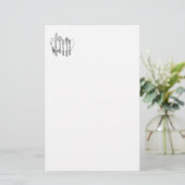 Zilverwerk Zwart Wit Art Stationery Briefpapier (Staand voorkant)