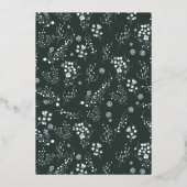 Zilverwinterbessen met een grote bruiloft folie uitnodiging (Achterkant)