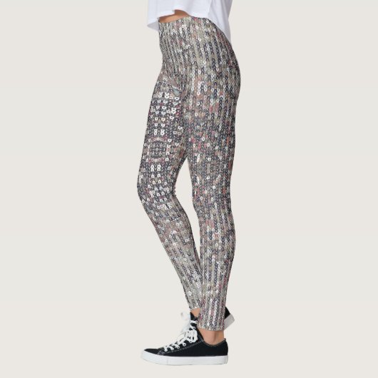 Zilverwit kristalsequivalent leggings (Links)