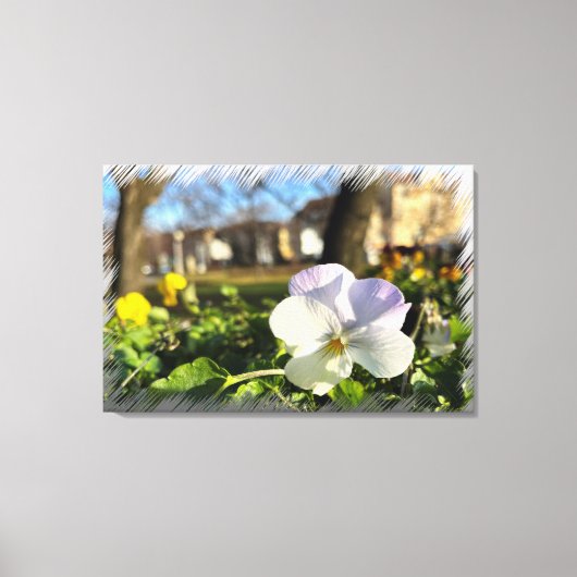 Zilverwitte paniek canvas afdruk (Voorkant)