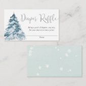 Zilverwitte winterboomsneeuw, luierrolkaarten informatiekaartje (Voorkant / Achterkant)