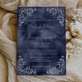  Zilverzee Blue Waterverf Wedding Kaart