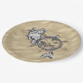 Zilverzeemeermin in de zand papieren bordje (Gekanteld)