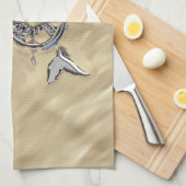 Zilverzeemeermin in de zand theedoek (Quarter Fold)