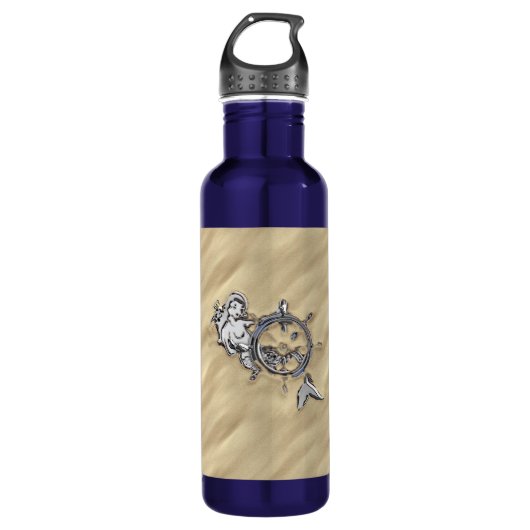 Zilverzeemeermin in de zand waterfles  (Voorkant)