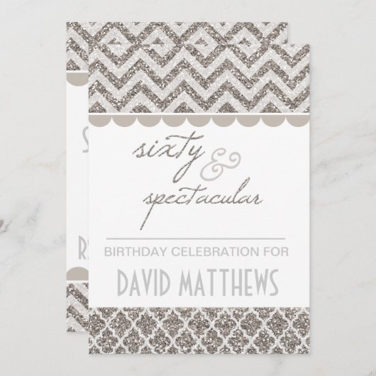 Zilverzestig jaar en spectaculaire feestdag kaart (Voorkant / Achterkant)