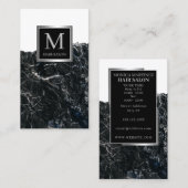Zilverzwart, stijlvol visitekaartje (Voorkant / Achterkant)