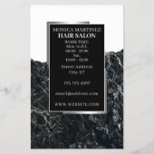 Zilverzwarte, stijlvolle haarsalon (Achterkant)