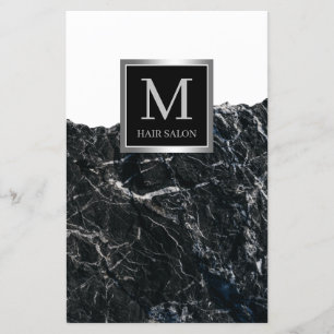 Zilverzwarte, stijlvolle haarsalon