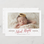 Zilzame nacht baby's eerste kerstfeestdag feestdagenkaart (Voorkant / Achterkant)