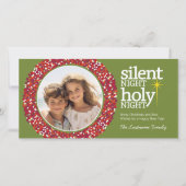 Zilzame nacht, Heilige Christelijke Kerstmis Feestdagenkaart (Voorkant)
